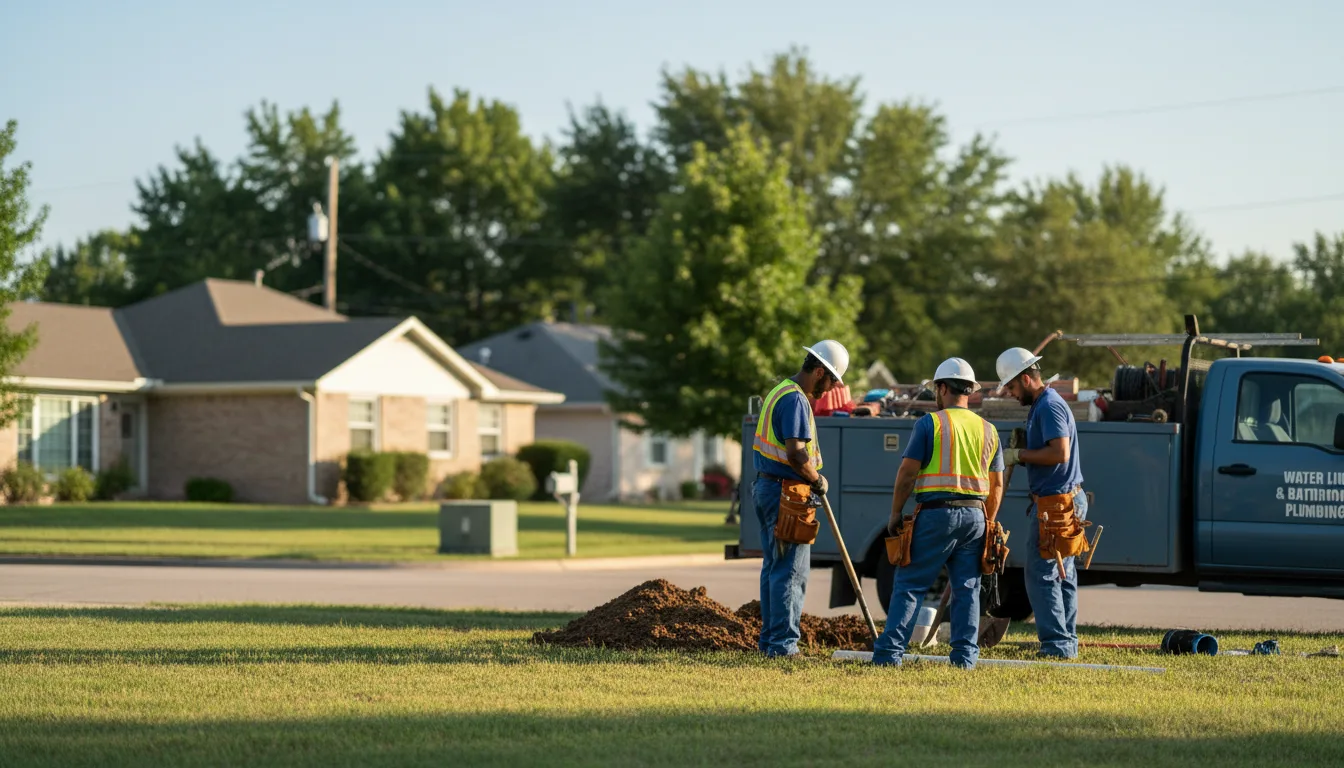 Residential water line and bathroom plumbing service in Marathon, IA